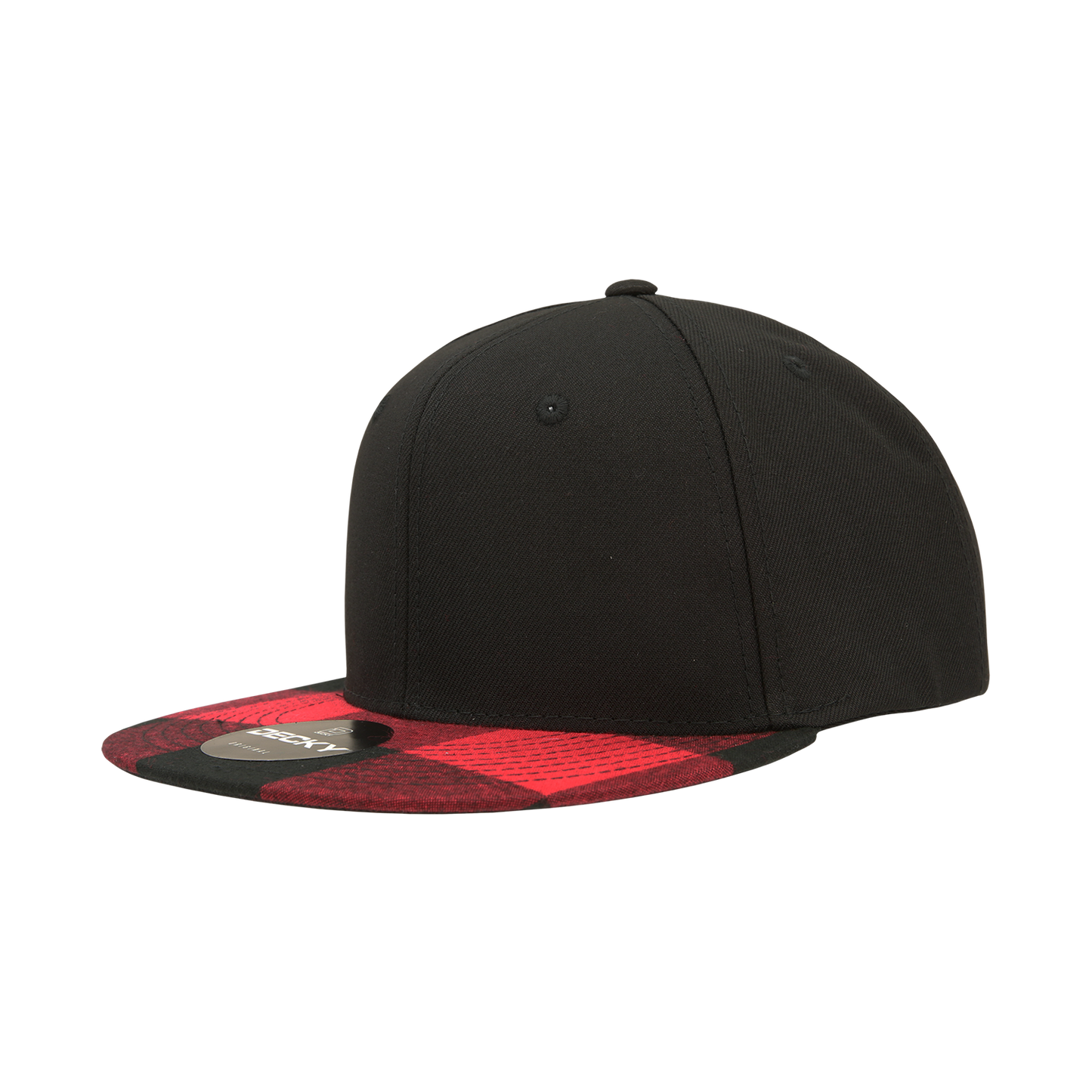 Decky-1045-6 Panel High Profile Structured Plaid Bill Snapback