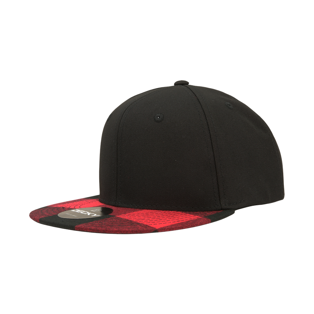 Decky-1045-6 Panel High Profile Structured Plaid Bill Snapback