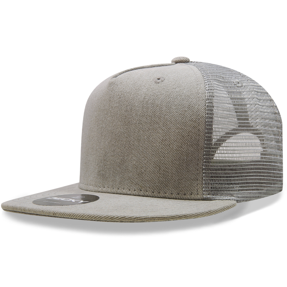 Decky-1082-5 Panel High Profile Structured Denim Trucker
