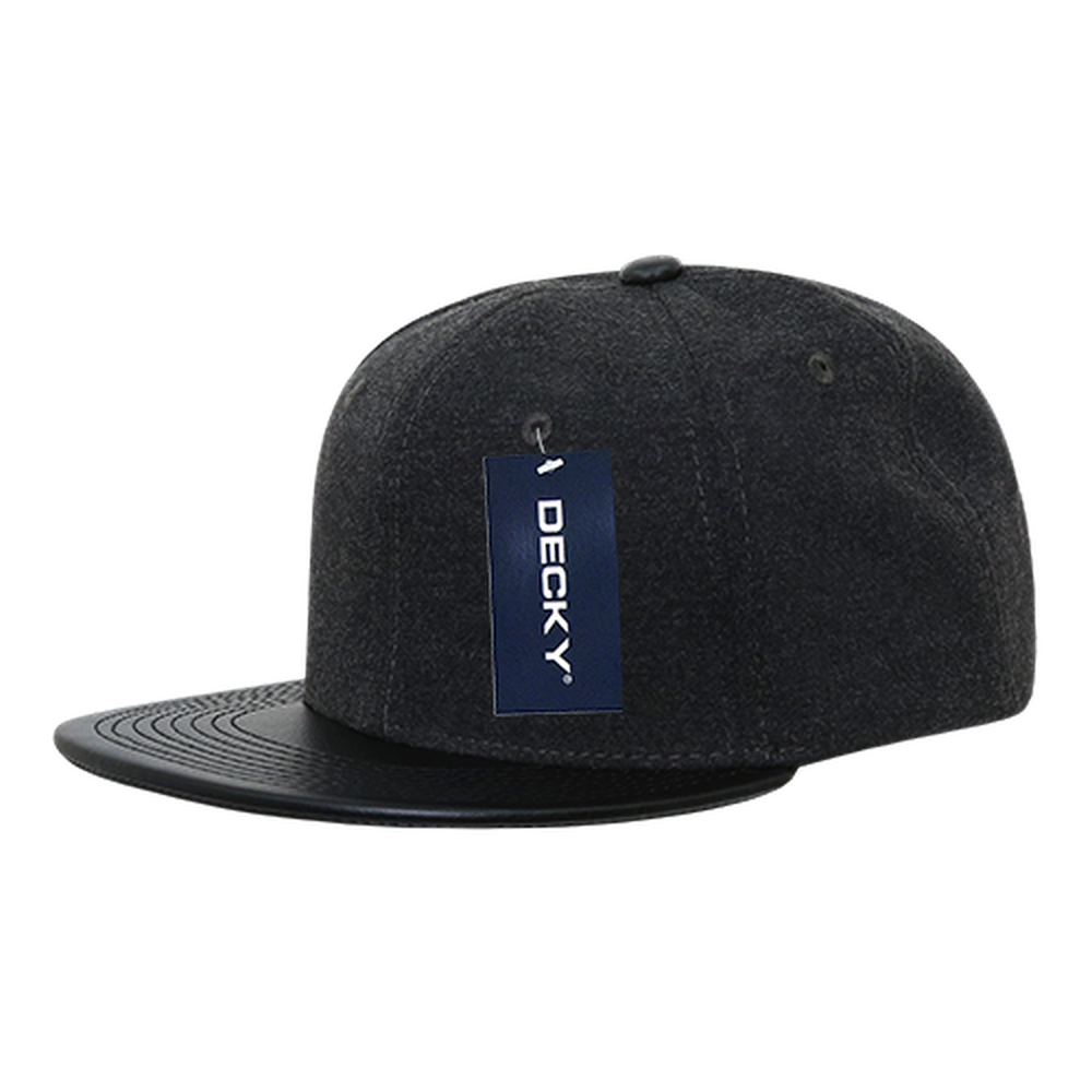 Decky-1115-6 Panel High Profile Structured Melton Vinyl Snapback