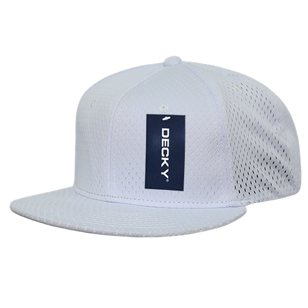 Decky-1128-Mesh Jersey Flat Bill Snapbacks