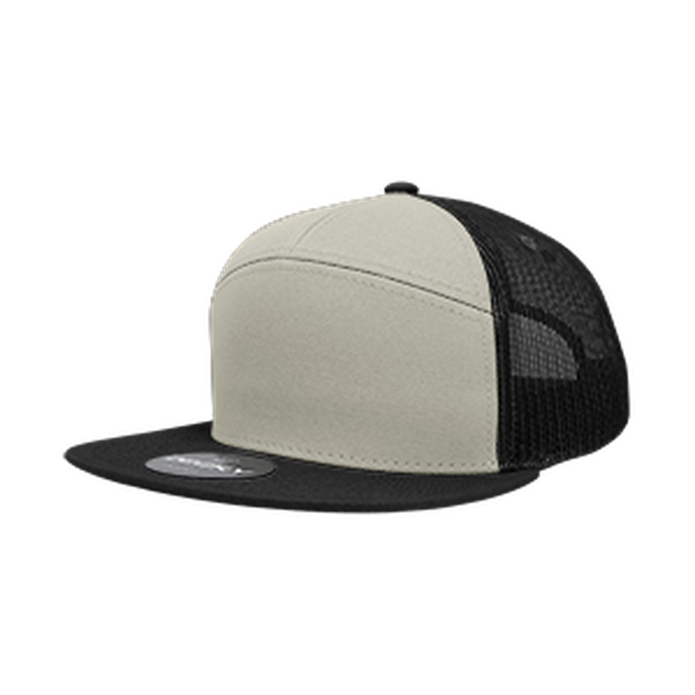 Decky-1133-7 Panel High Profile Structured Cotton Blend Trucker