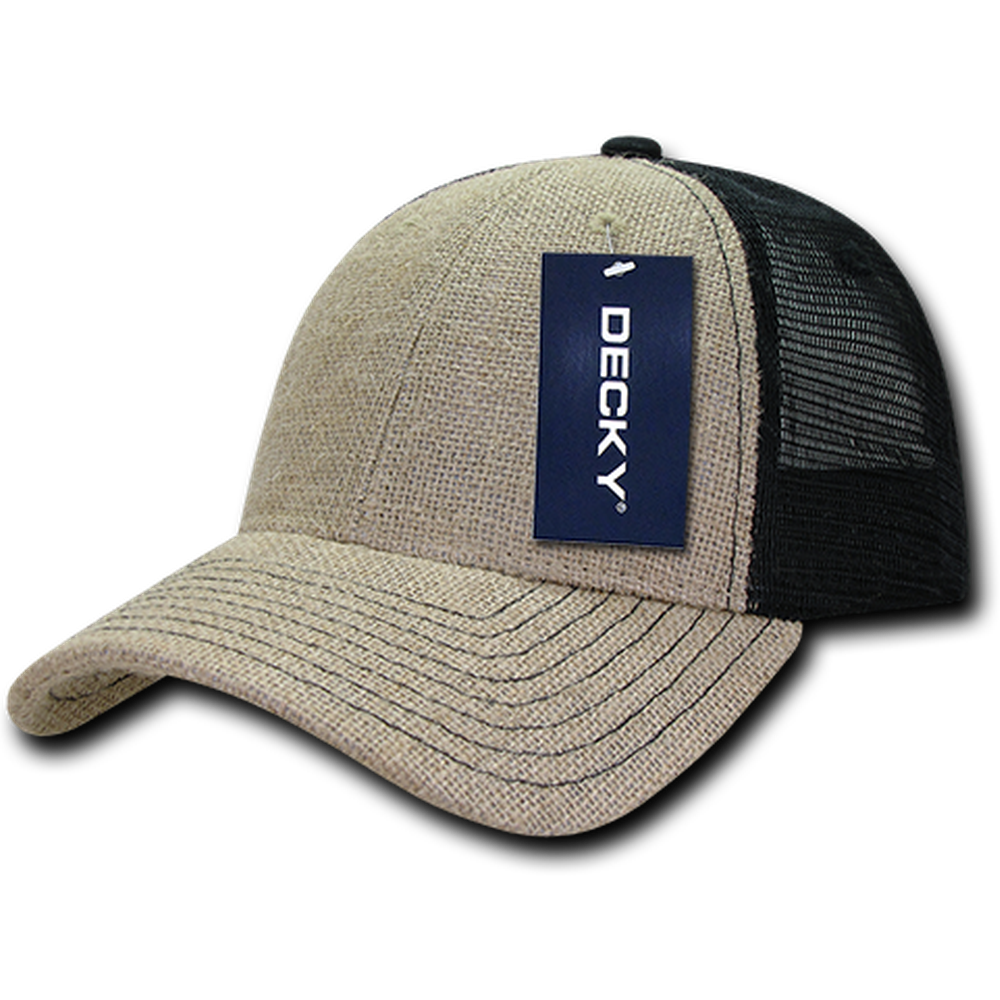 Decky-1136-6 Panel Low Profile Structured Jute Trucker