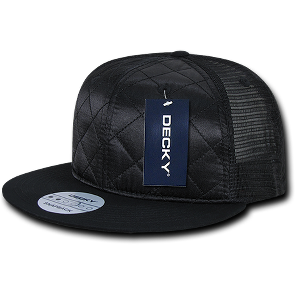 Decky-1141-6 Panel High Profile Structured Quilted Trucker