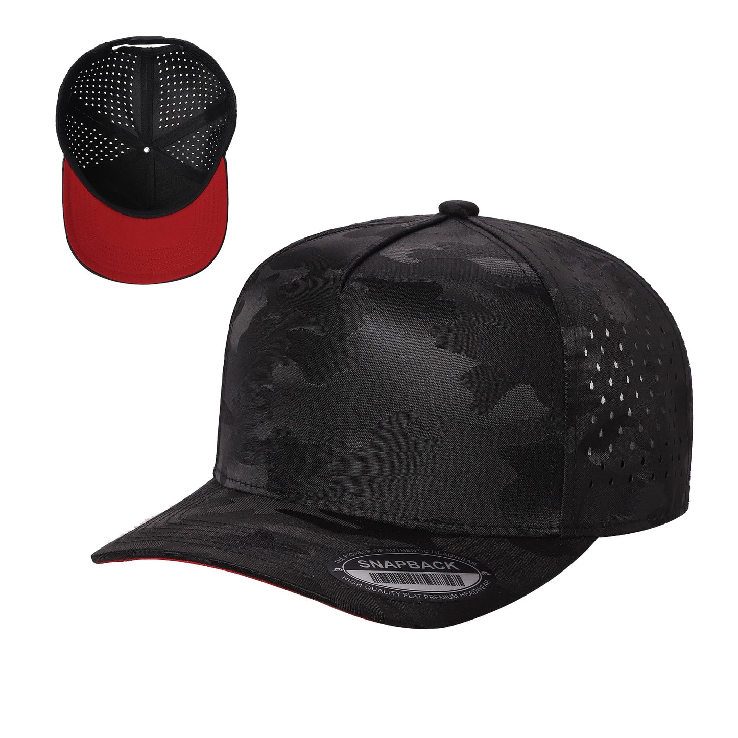 Premium Blank Hats TCCL-TC 5-Panel Tencel Laser Vented Snapback Hat