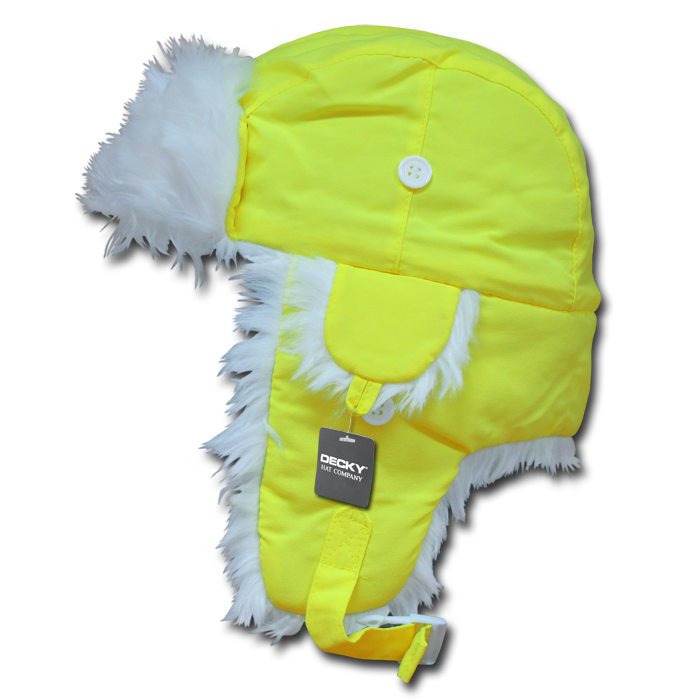 Neon Aviator Hat – Vibrant Winter Cap with Faux Fur