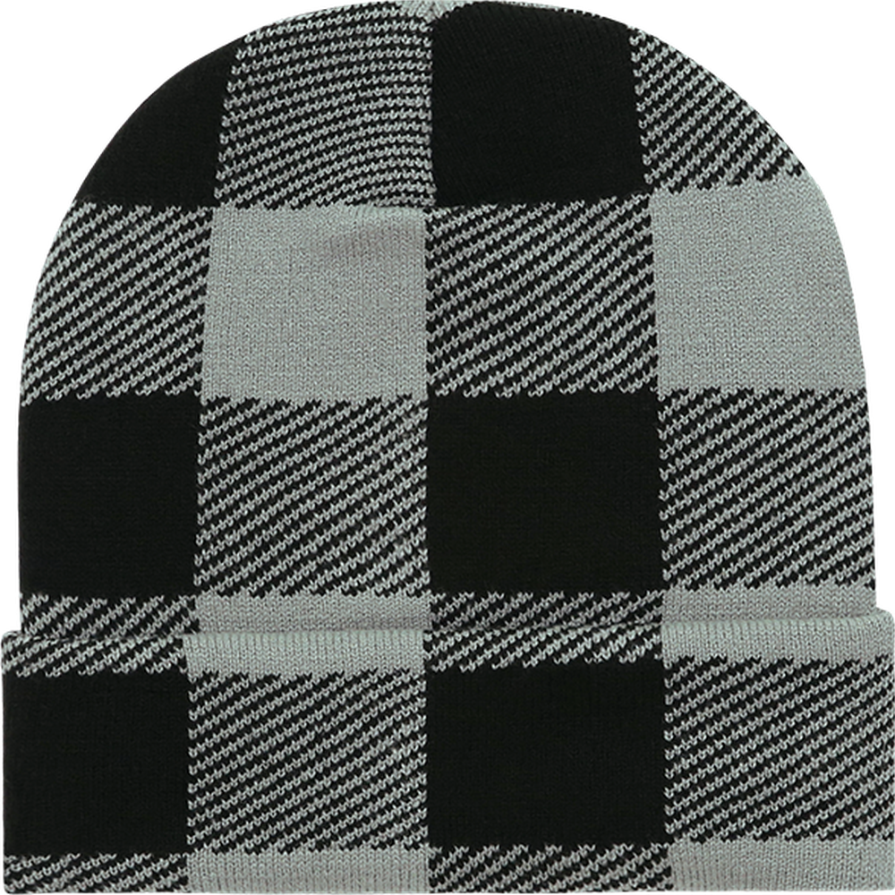 Decky-8027-Long Plaid Beanie