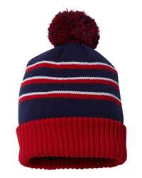 Richardson 134 Pom Cuffed Beanie, 12" Knit, One Size