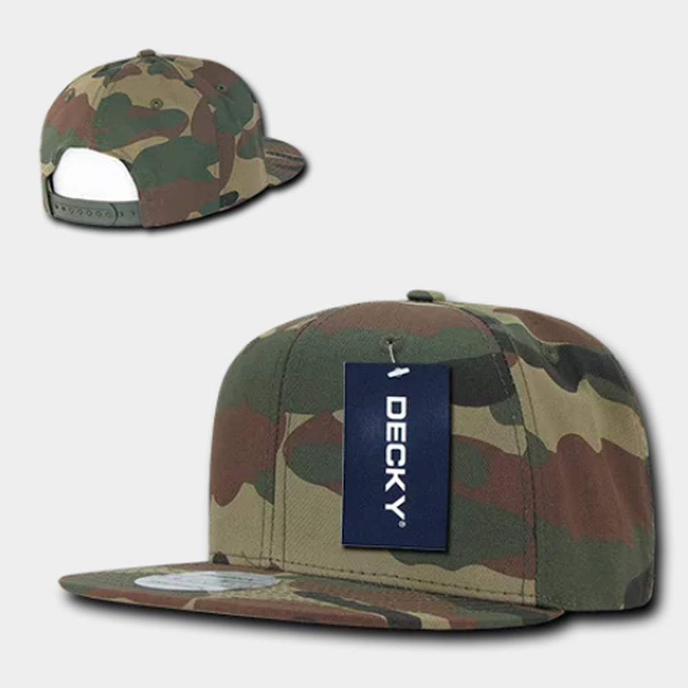 Decky-1049-6 Panel High Profile Structured Camo Snapback