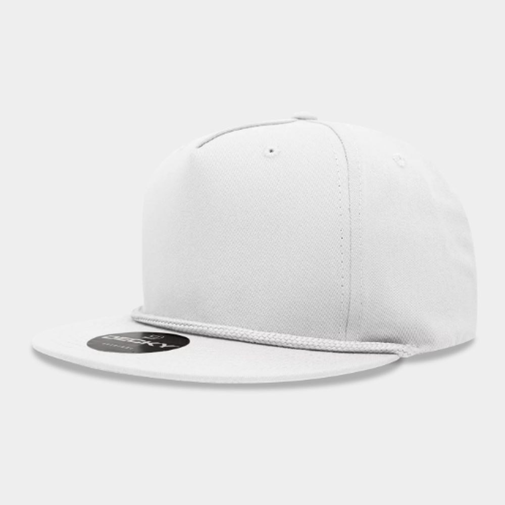 Decky-1041-5 Panel High Profile Structured Cotton Blend Rope Hat