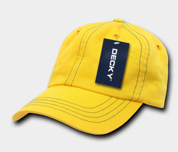 Decky-111-6 Panel Low Profile Relaxed Contra-Stitch Dad Hat