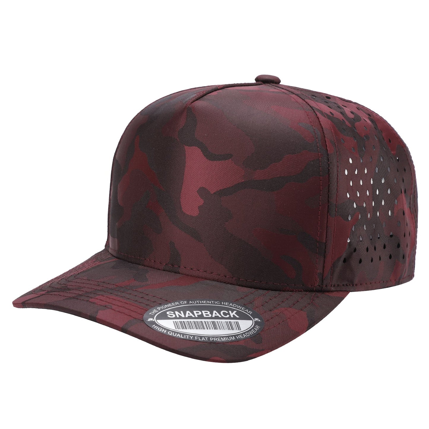 Premium Blank Hats TCCL-TC 5-Panel Tencel Laser Vented Snapback Hat