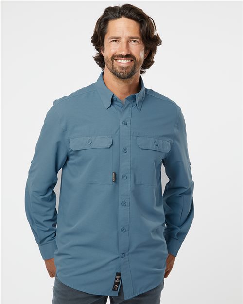 DRI DUCK 4441 Men's Crossroad Woven Shirt - style view