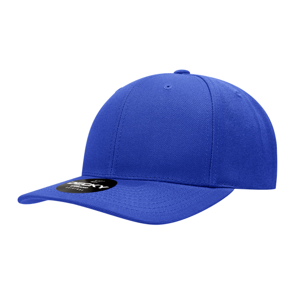 Decky-1015-6 Panel Mid Profile Structured Acrylic/Polyester Snapback - Royal
