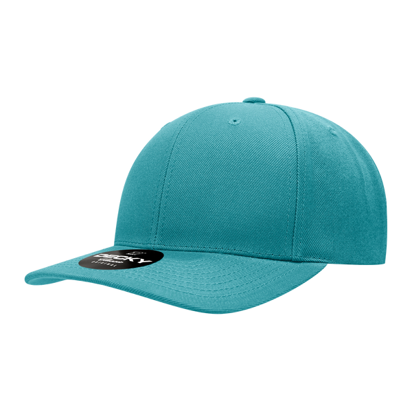 Decky-1015-6 Panel Mid Profile Structured Acrylic/Polyester Snapback - Teal