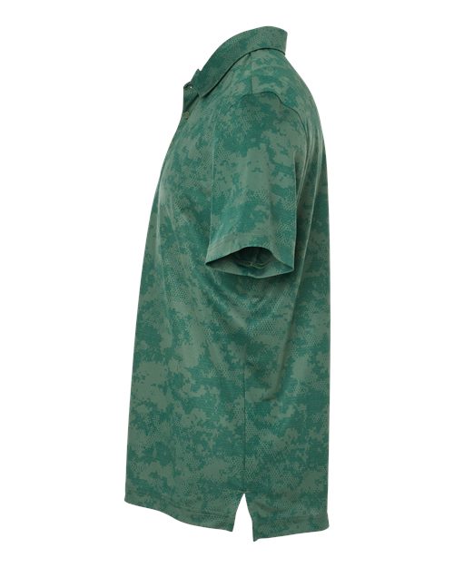 adidas A550 Men's All Over Camo Print Polo - Green Oxide - DirectSide