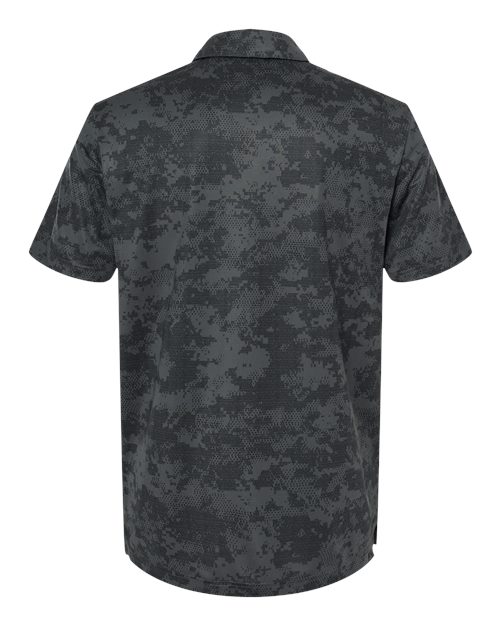 adidas A550 Men's All Over Camo Print Polo - Grey Six - Back