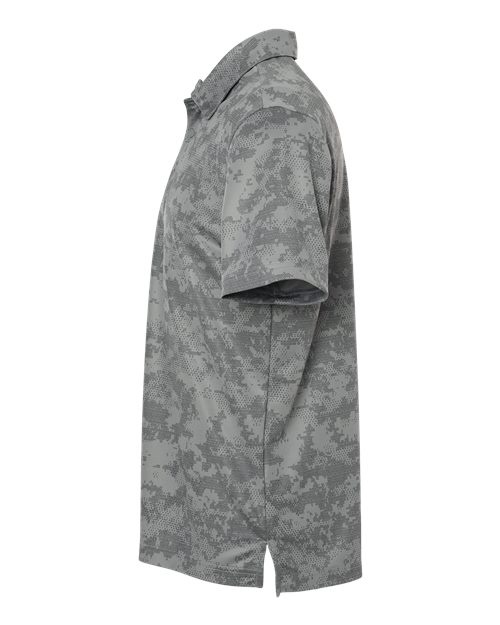 adidas A550 Men's All Over Camo Print Polo - Grey Three - DirectSide