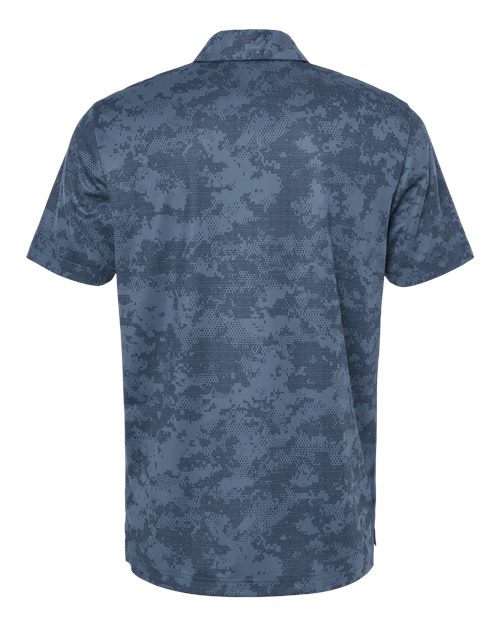 adidas A550 Men's All Over Camo Print Polo - Tech Ink - Back