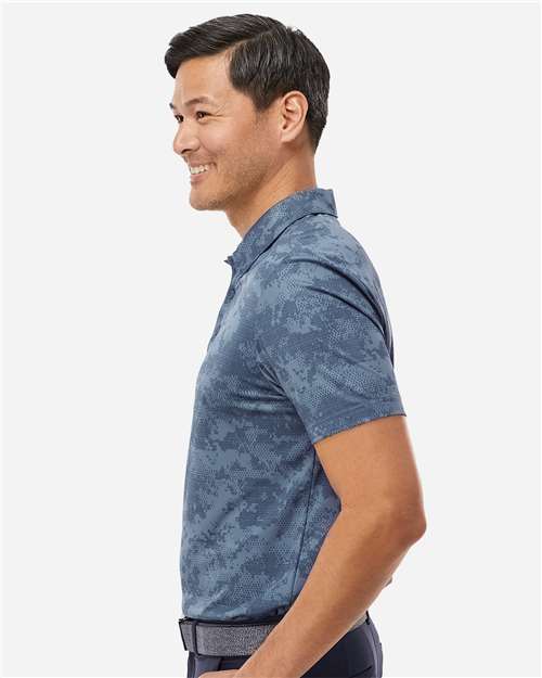 adidas A550 Men's All Over Camo Print Polo - Tech Ink - OnModelSide