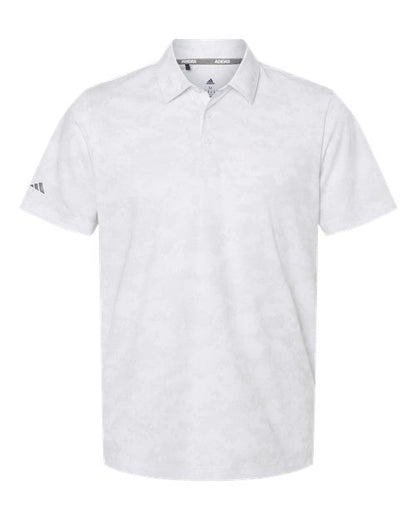 adidas A550 Men's All Over Camo Print Polo - White - Front