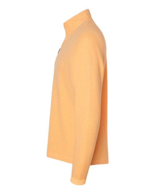adidas A554 Men's 3-Stripes Quarter-Zip Sweater Pullover - Acid Orange Melange - DirectSide