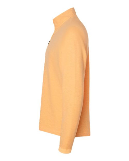 adidas A554 Men's 3-Stripes Quarter-Zip Sweater Pullover - Acid Orange Melange - DirectSide
