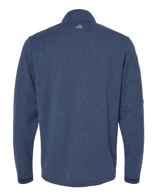 adidas A554 Men's 3-Stripes Quarter-Zip Sweater Pullover - Collegiate Navy Melange - Back