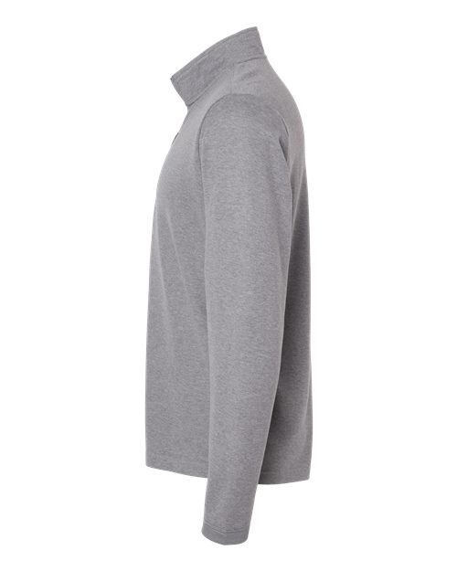 adidas A554 Men's 3-Stripes Quarter-Zip Sweater Pullover - Grey Three Melange - DirectSide