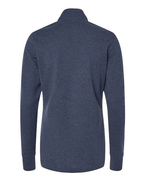 adidas A555 Women's 3-Stripes Quarter-Zip Sweater Pullover - Collegiate Navy Melange - Back