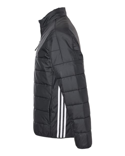 adidas A570 Men's 3-Stripes Puffer Full-Zip Jacket - Black - DirectSide