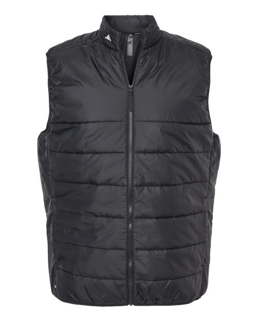 adidas A572 Men's Puffer Full-Zip Vest - Black - Front