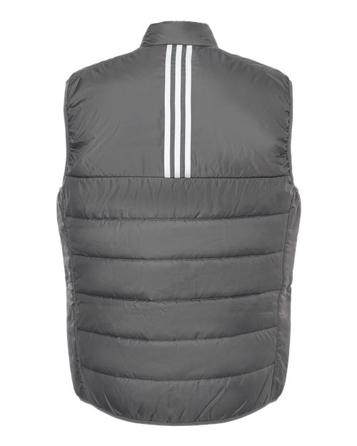adidas A572 Men's Puffer Full-Zip Vest - Grey Five - Back