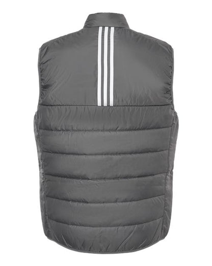 adidas A572 Men's Puffer Full-Zip Vest - Grey Five - Back