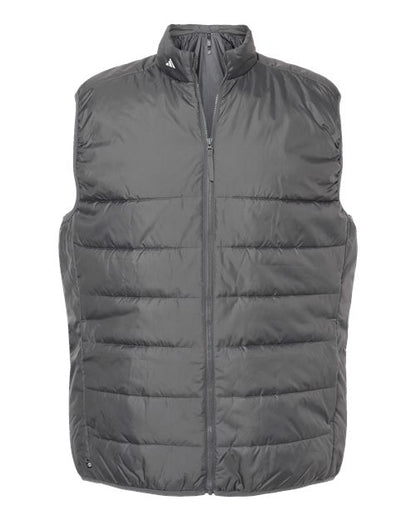 adidas A572 Men's Puffer Full-Zip Vest - Grey Five - Front