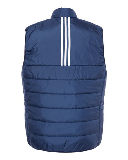 adidas A572 Men's Puffer Full-Zip Vest - Team Navy Blue - Back