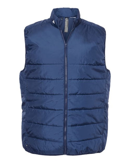adidas A572 Men's Puffer Full-Zip Vest - Team Navy Blue - Front