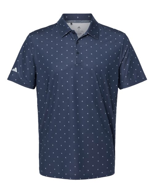 adidas A574 Men's Ultimate365 Pine Tree Polo - Collegiate Navy/ White - Front