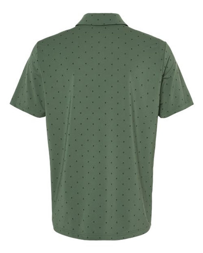 adidas A574 Men's Ultimate365 Pine Tree Polo - Green Oxide/ Black - Back