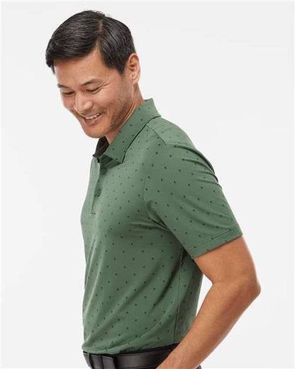 adidas A574 Men's Ultimate365 Pine Tree Polo - Green Oxide/ Black - OnModelSide