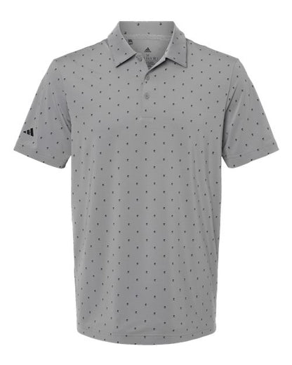 adidas A574 Men's Ultimate365 Pine Tree Polo - Grey Three/ Black - Front