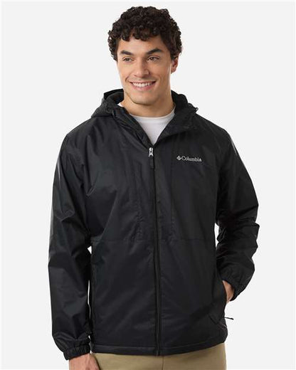 Columbia 217428 Men's Glenbrook Bend™ Fleece Lined Jacket - Black - OnModelFront