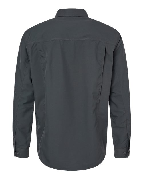 DRI DUCK 4441 Men's Crossroad Woven Shirt - Charcoal - Back