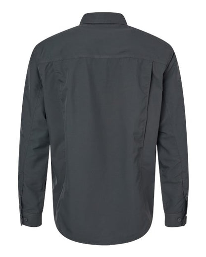 DRI DUCK 4441 Men's Crossroad Woven Shirt - Charcoal - Back