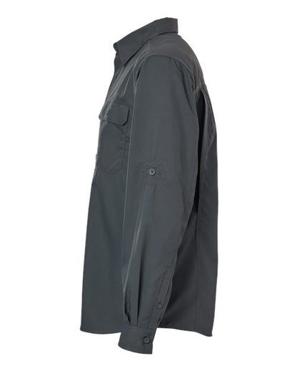 DRI DUCK 4441 Men's Crossroad Woven Shirt - Charcoal - DirectSide