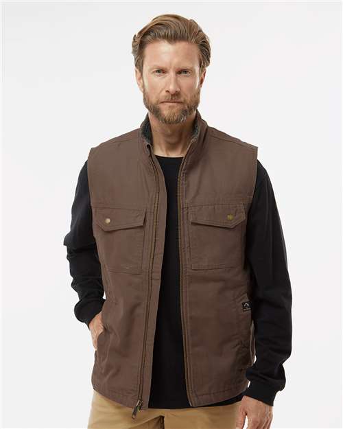 DRI DUCK 5068 Men's Trek Canyon Cloth™ Vest - Tobacco - OnModelFront