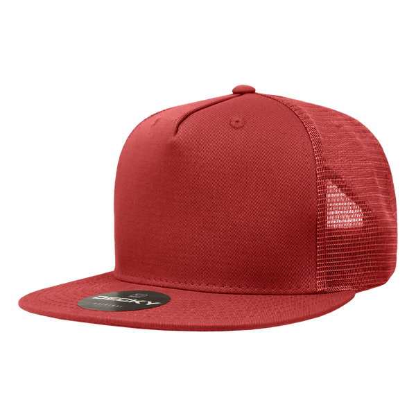 Decky-1040-5 Panel High Profile Structured Cotton Blend Trucker