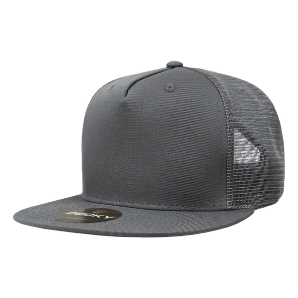 Decky-1040-5 Panel High Profile Structured Cotton Blend Trucker