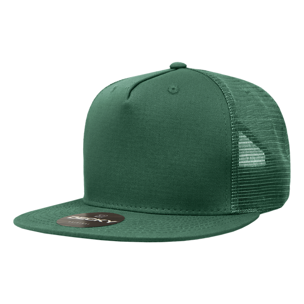 Decky-1040-5 Panel High Profile Structured Cotton Blend Trucker