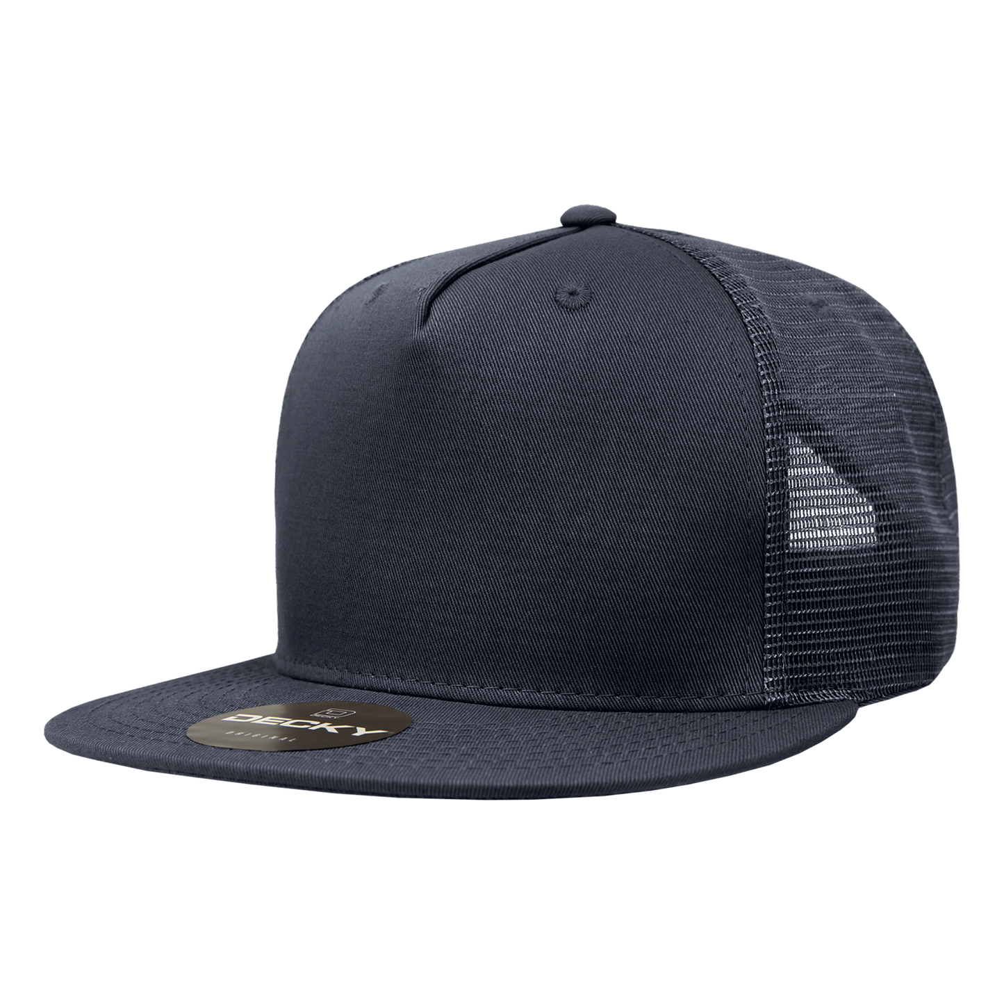 Decky-1040-5 Panel High Profile Structured Cotton Blend Trucker